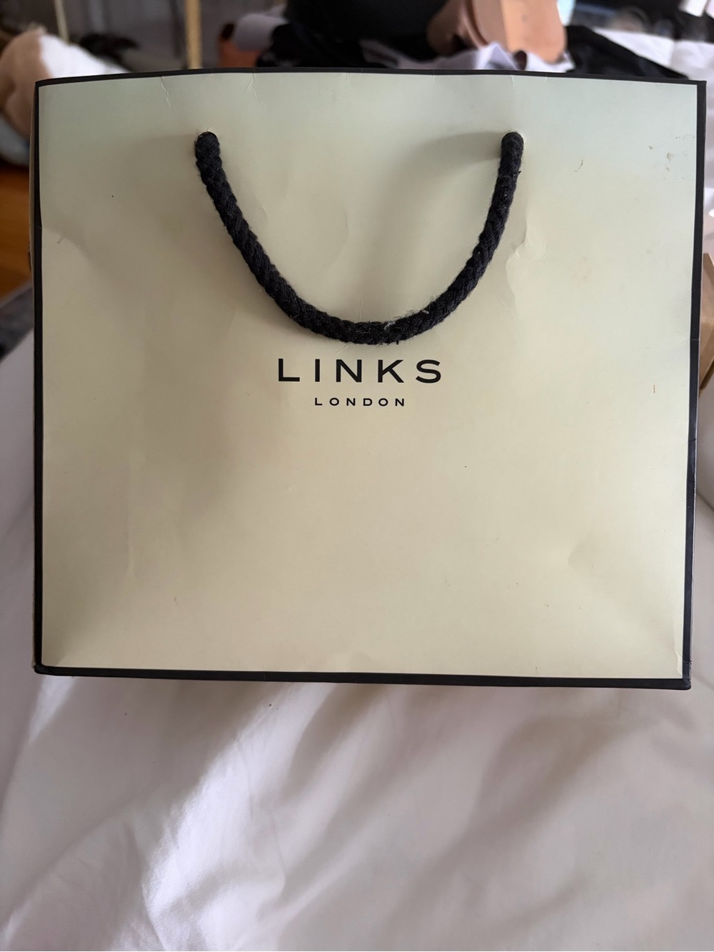 Links of London Cream & Black Branded Gift Bag